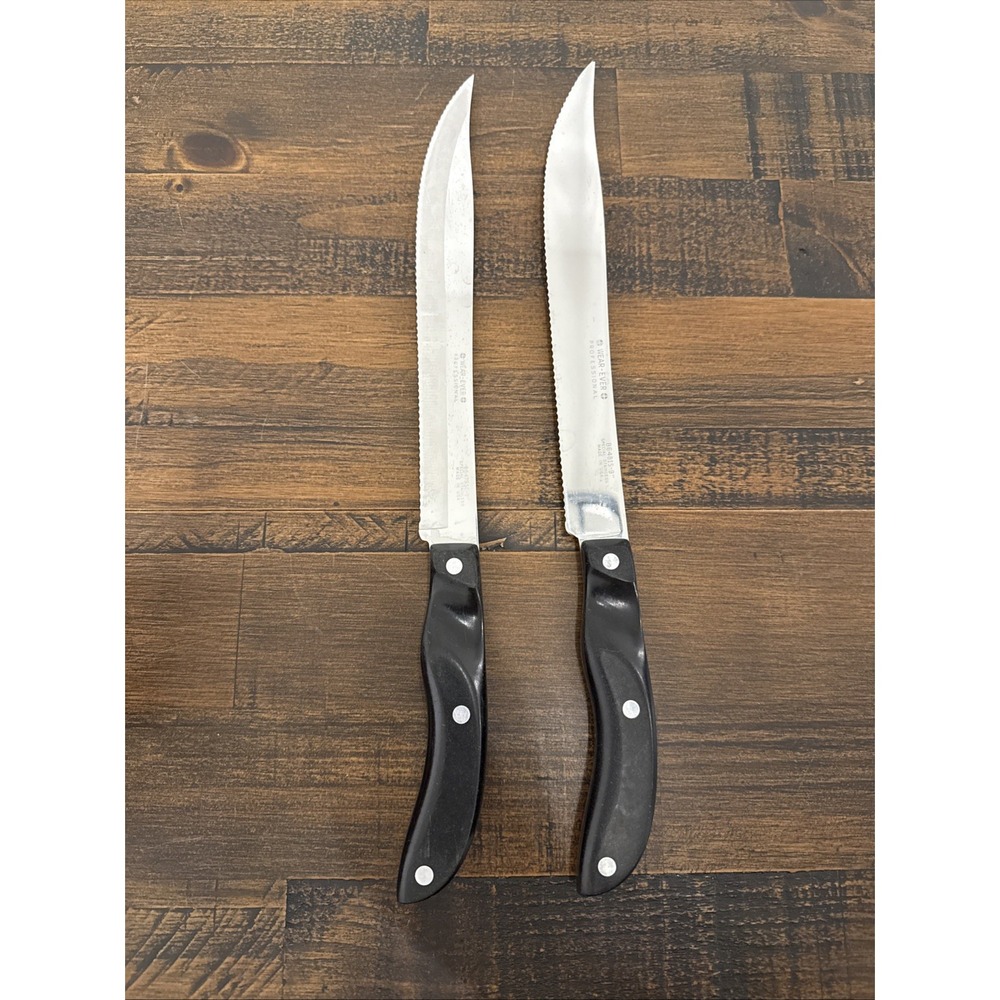 Lot of 2 Wear-Ever Professional 9" Knife Special Stainless USA Serrated Knives